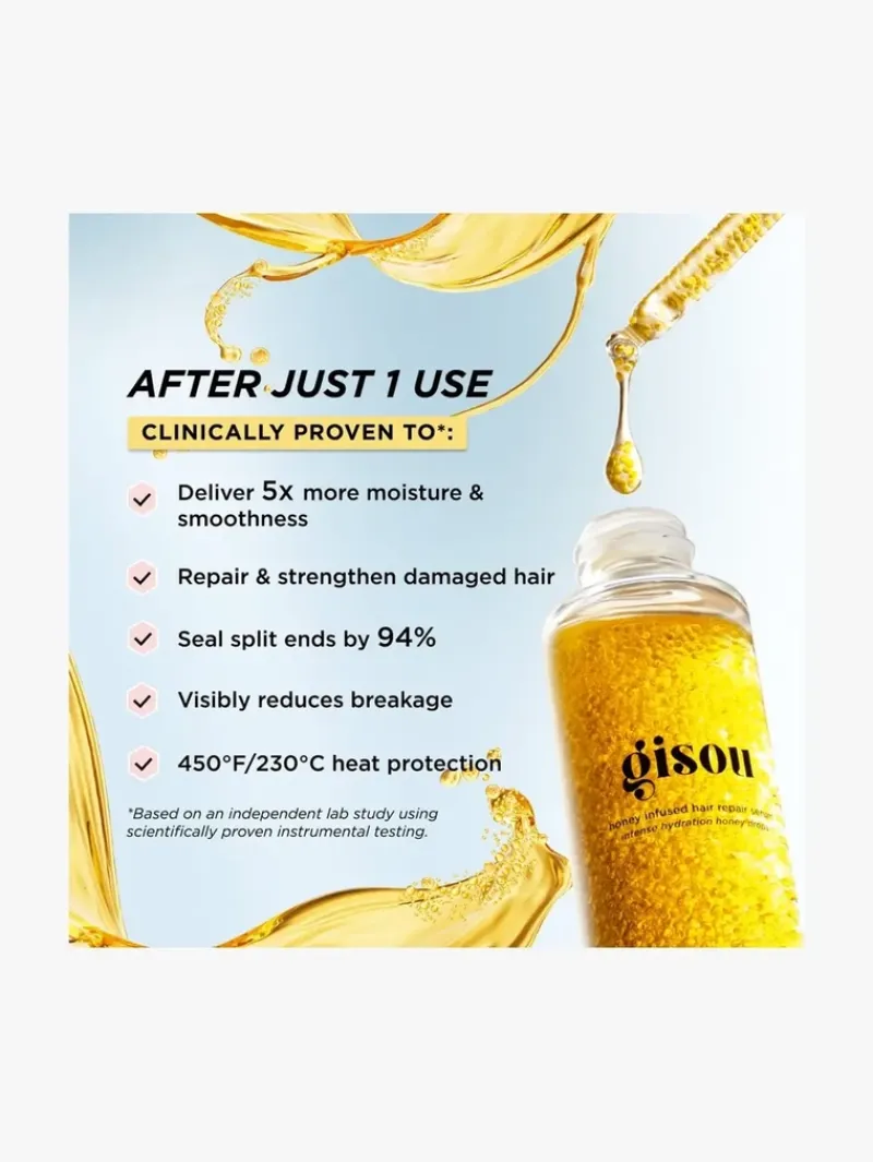 deeply_repairs_intensely__2.webp Gisou Deeply repairs, intensely hydrates and protects. Honey Infused Hair Repair Serum - | MECCA Discount