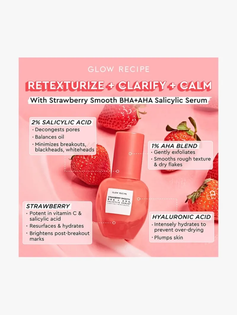 glow_recipe_strawberry_sm_3.webp Glow Recipe Strawberry Smooth BHA + AHA Salicylic Serum | MECCA Online