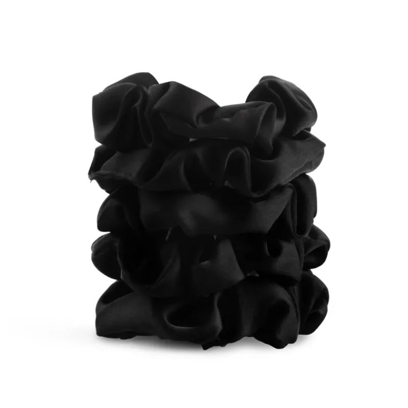Kitsch Satin Sleep Scrunchies - Black | MECCA Fashion
