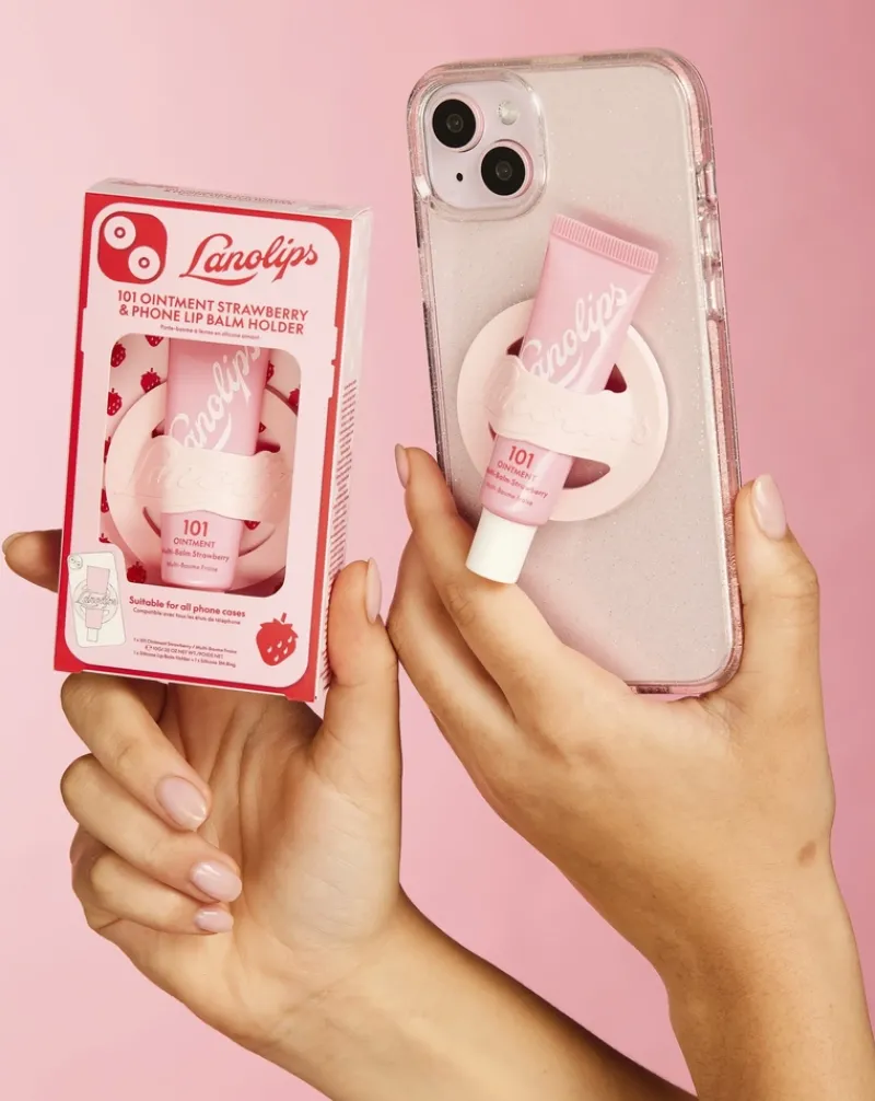 lanolips__ointment_strawb_4.webp Lanolips 101 Ointment Strawberry & Phone Lip Balm Holder | MECCA Online
