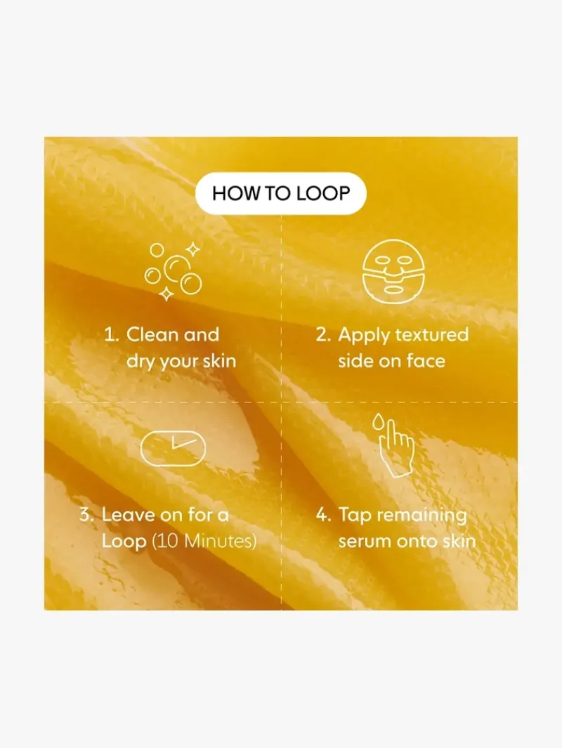 loops_sunrise_service_bri_2.webp LOOPS Sunrise Service Brightening Hydrogel Face Mask | MECCA Online